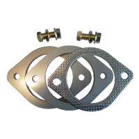 Universal 2 Bolt 2.5" Exhaust Flange Plate Set - Stainless Steel