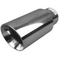 3.5" Exhaust Tip Double Walled / Angle Cut Inner Cone Polished Finished