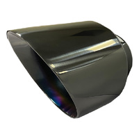 3" - 5" Angle Cut Inner Cone Black Chrome Finish