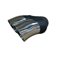 Dump Cut Tip Dual 3" Exhaust Tips Even Polished Finish